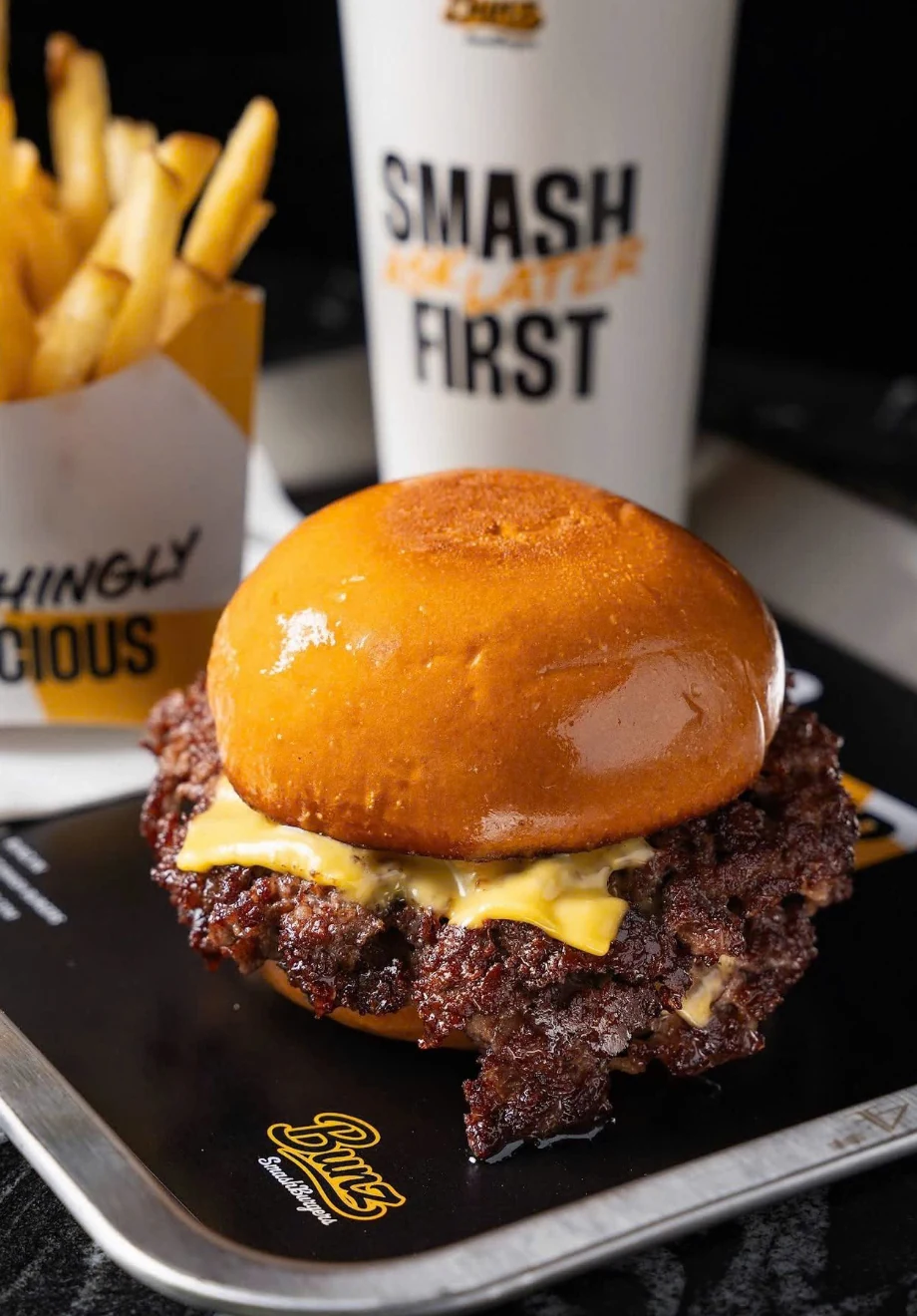 Selected burger real photo